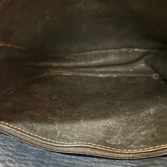 One of a Kind Handmade Rose Printed Leather Handbag Green and Red - Picture 10 of 11